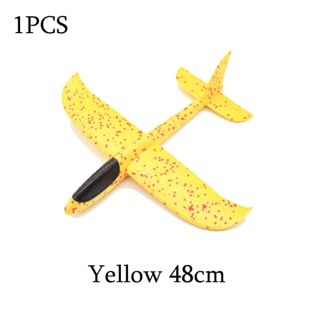 Foam Hand Throwing Airplanes toy, 36cm 48cm Flight Mode Glider Inertia Planes Model,Aircraft Planes for Kids Outdoor Sport