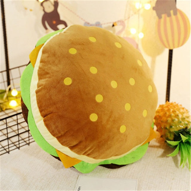 New creative burger plush toy soft padded plush cushion pillow cute hamburger pillow boy girl birthday gift 30/50 cm WJ292