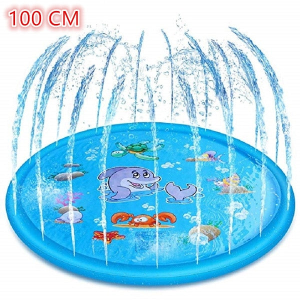 100/170cm Children Play Water Mat Outdoor Game Toy Lawn For Children Summer Pool Kids Games Fun Spray Water Cushion Mat Toys