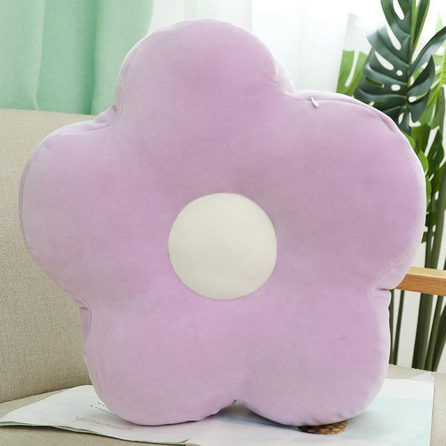 Lovely 40cm Fresh Colorful Flower Plush Pillow Toy Soft Cartoon Plant Stuffed Doll Chair Cushion Sofa Kids Lovers Birthday Gifts