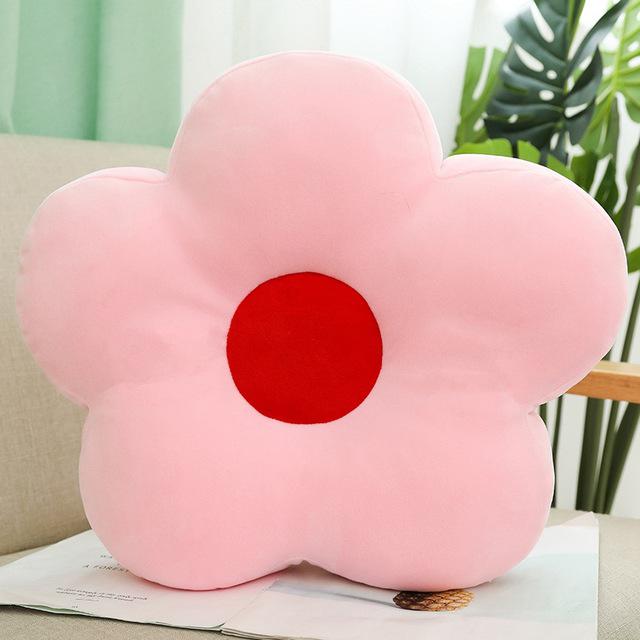 Lovely 40cm Fresh Colorful Flower Plush Pillow Toy Soft Cartoon Plant Stuffed Doll Chair Cushion Sofa Kids Lovers Birthday Gifts