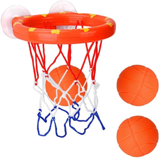 Toddler Bath Toys Kids Shooting Basket Bathtub Water Play Set for Baby Girl/Boy with 3 Mini Plastic Basketballs Funny Shower