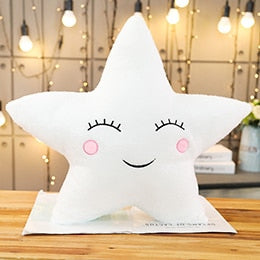 Plush Sky Pillows Emotional Moon Star Cloud Shaped Pillow Pink White Grey Room Chair Decor Seat Cushion