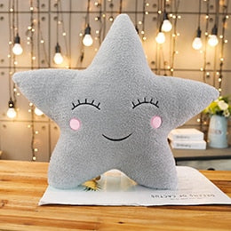 Plush Sky Pillows Emotional Moon Star Cloud Shaped Pillow Pink White Grey Room Chair Decor Seat Cushion