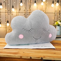 Plush Sky Pillows Emotional Moon Star Cloud Shaped Pillow Pink White Grey Room Chair Decor Seat Cushion