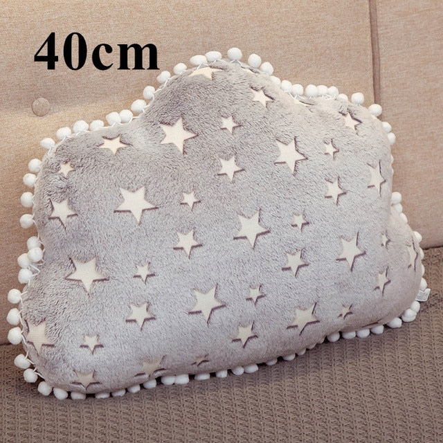 Plush Sky Series Luminous Cloud Moon Star Pillow Soft Cushion Kawaii Stuffed Plush Toys For Children Baby Kids Toy Girl Gift