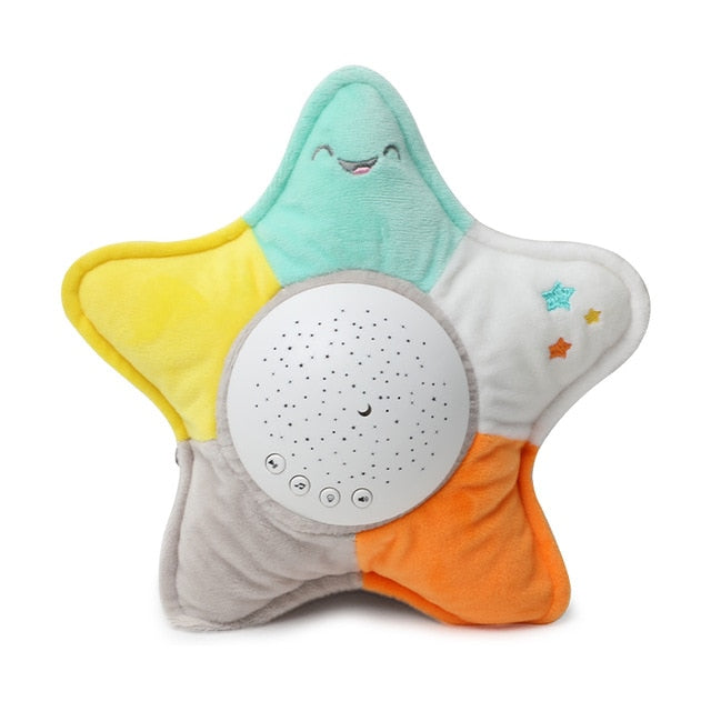 Kids Soft Toys Stuffed Sleep Led Night Lamp Stuffed Animal Plush Toys With Music & Stars Projector Light Baby Toys For Girls/Boy