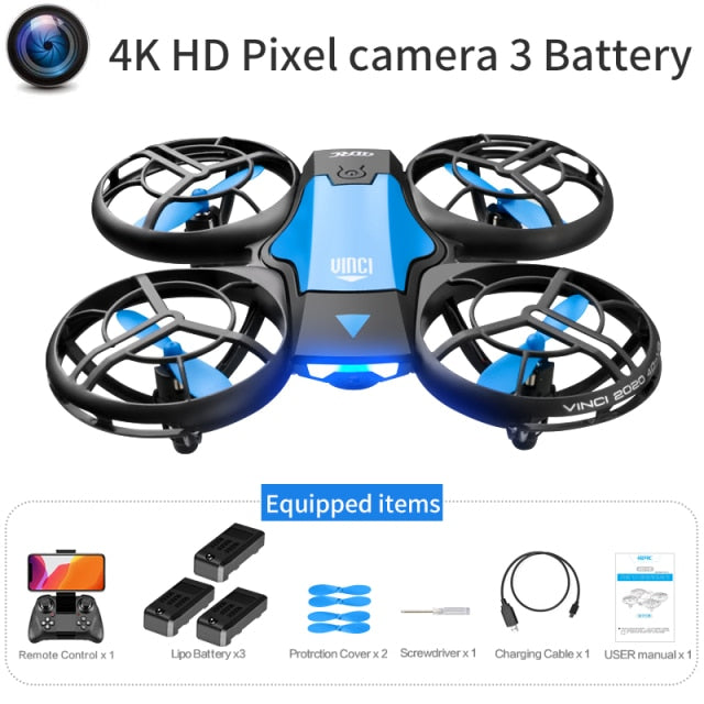 4DRC V8 New Mini Drone 4k profession HD Wide Angle Camera 1080P WiFi fpv Drone Camera Height Keep Drones Camera Helicopter Toys