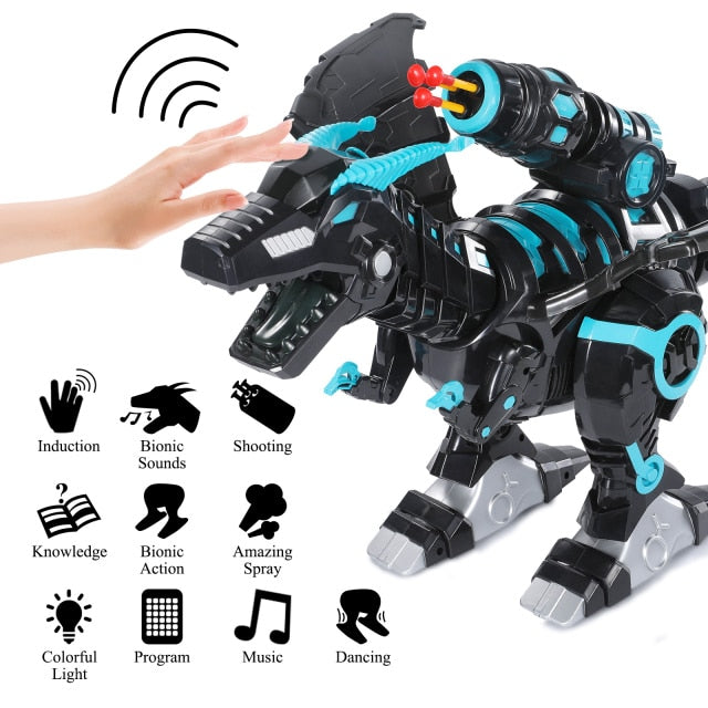 Mist Spray Remote Control Dinosaurs Toys Electric Dinosaur RC Robot Animals Educational Toys for Children Boys Gifts