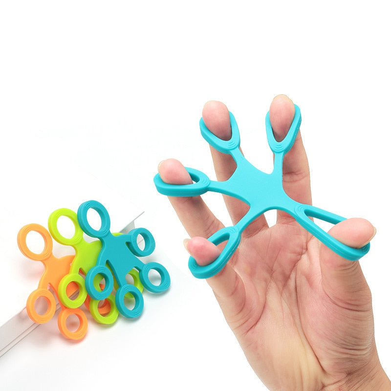 Fidget Silica Gel Finger Puller Antistress Hand Ring Adult Finger Strength Training Band Toys for Children Squish Toy Gifts