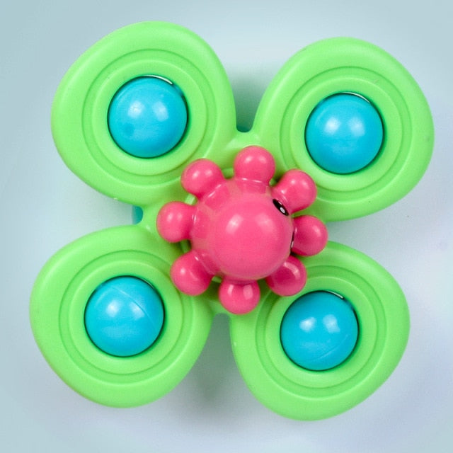 one set Cartoon Fidget Spinner Toys ABS Colorful Insect Gyro Relief Stress Spinning Baby Bath Toys For Kids