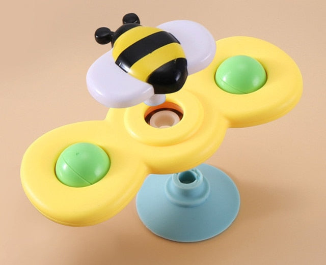 one set Cartoon Fidget Spinner Toys ABS Colorful Insect Gyro Relief Stress Spinning Baby Bath Toys For Kids