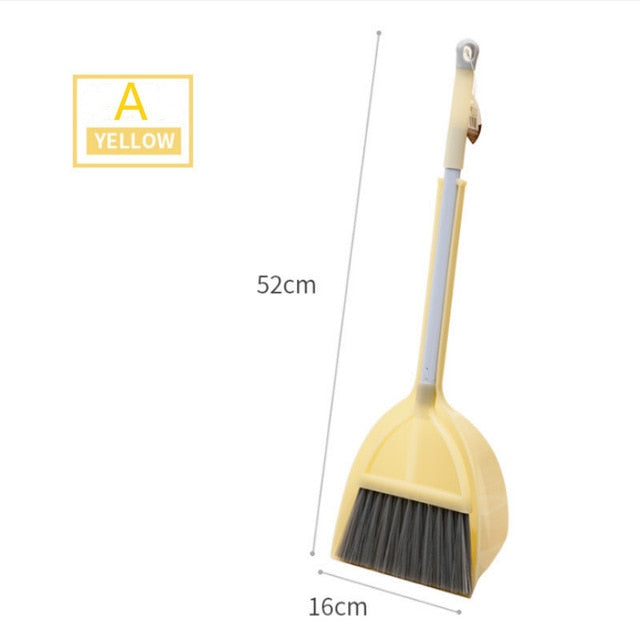 Children's Simulation Broom Mop and Dustpan Set Kindergarten Toys Baby Mini Play House Sweeping Cleaning Toy Combination