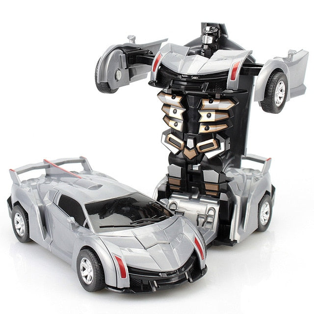 Transformation Mini 2 In 1 Car Robot Toy Anime Action Collision Transforming Model Deformation Vehicles Toy Gift for Children