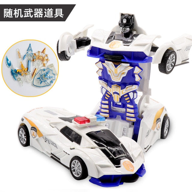 Transformation Mini 2 In 1 Car Robot Toy Anime Action Collision Transforming Model Deformation Vehicles Toy Gift for Children