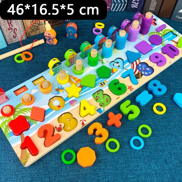 Montessori Educational Wooden Toy Geometric Shape Cognition Puzzle Musical Math Toys Early Educational Toys for Children gift