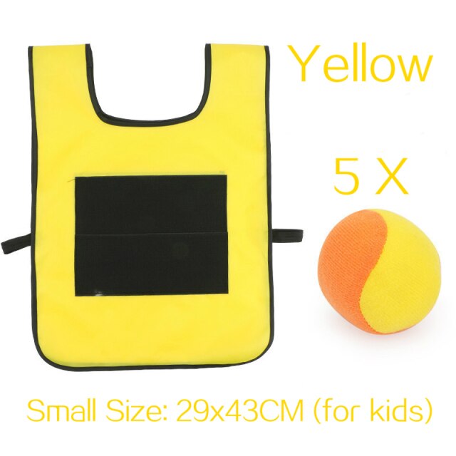 Kids Outdoor Sport Game Props Vest Sticky Jersey Vest Game Vest Waistcoat With Sticky Ball Throwing Toys For Children Sports Toy