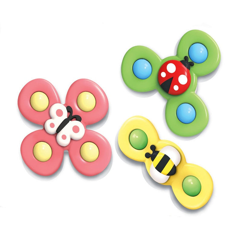 1pcs Cartoon Fidget Spinner Kids Toys ABS Colorful Insect Gyro Toy Relief Stress Educational Fingertip Rattle Toys For Children