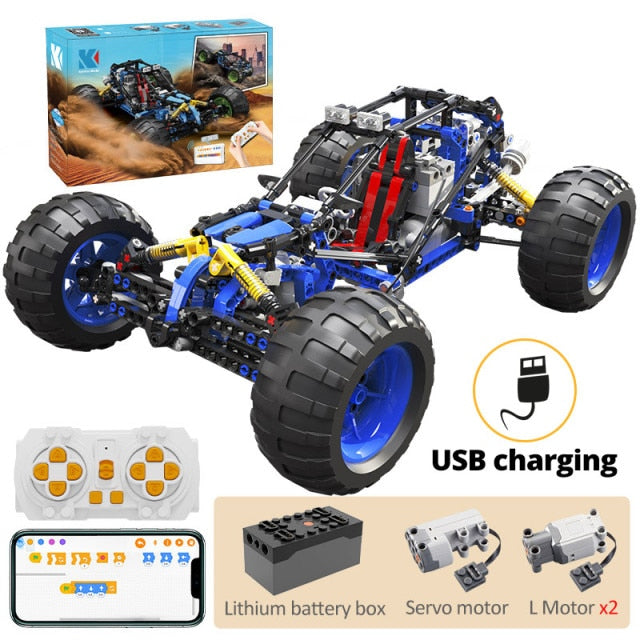 KAIYU Technical RC off-Road Racing car Buggy MOC Building Blocks APP Programming Remote Control Vehicle Truck Bricks Toy Gifts