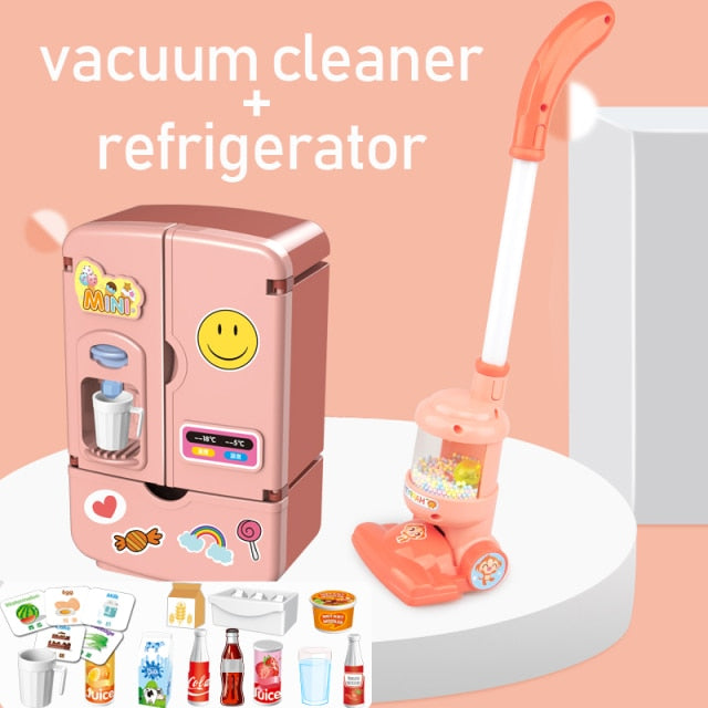 Children Electric Mini Vacuum Cleaner Simulation Charging Housework Dust Catcher Toy Kids Educational Role Playing Game