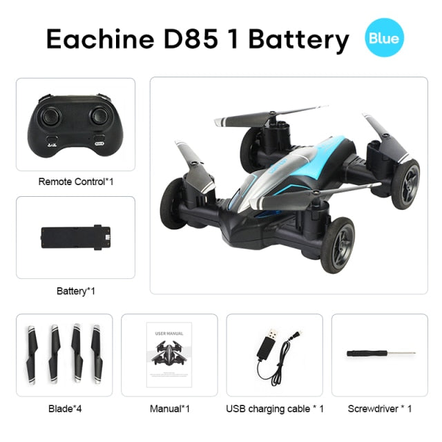 Eachine D85 2in1 Dron Air-Ground Flying Car 2.4G Dual Mode Racing Mini Drone Professional RC Car Quadcopter Drones Children Toys