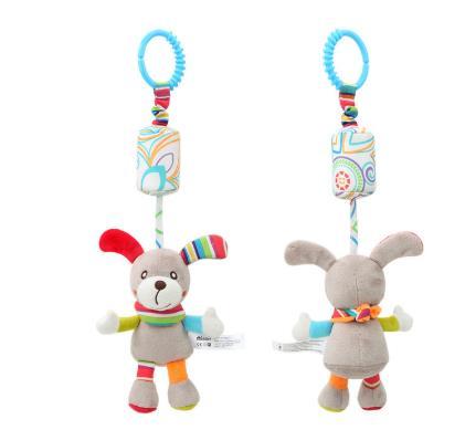 New Arrival  Soft Giraffe Animal Handbells Rattles Plush Infant Baby development Handle Toys Hot Selling WIth Teether Baby Toy