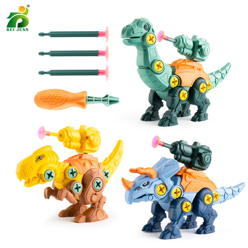 Children's Dinosaur Construction Boy Toy Set Educational Designer Montessori Model Disassembly Assembly Puzzle Toys for Kid