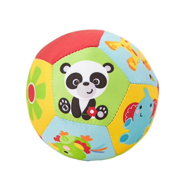 Soft Cloth Rattle Ball Baby Toy For 0-36 Months Stuffed Baby Play Ball Cartoon Animal BB Stick Hand Bell Educational Sensory Toy