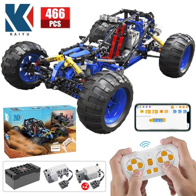 KAIYU Technical RC off-Road Racing car Buggy MOC Building Blocks APP Programming Remote Control Vehicle Truck Bricks Toy Gifts