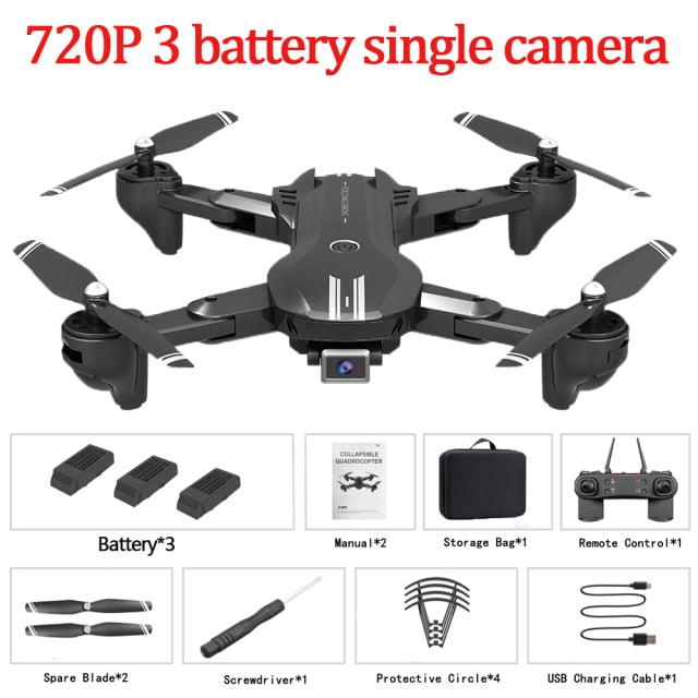 LISM X209 RC Drone 4K Professional HD Dual Camera WIFI FPV Air Pressure Fixed Height One Key Return Home Folding Quadcopter Toys