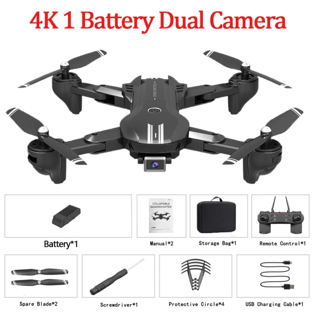 LISM X209 RC Drone 4K Professional HD Dual Camera WIFI FPV Air Pressure Fixed Height One Key Return Home Folding Quadcopter Toys