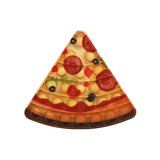 Emulation Food Pizza Pop It Push Bubble Fidget Toys Adult Stress Relief Squeeze Toy Antistress Popit Soft Squishy Kids Toy Gifts