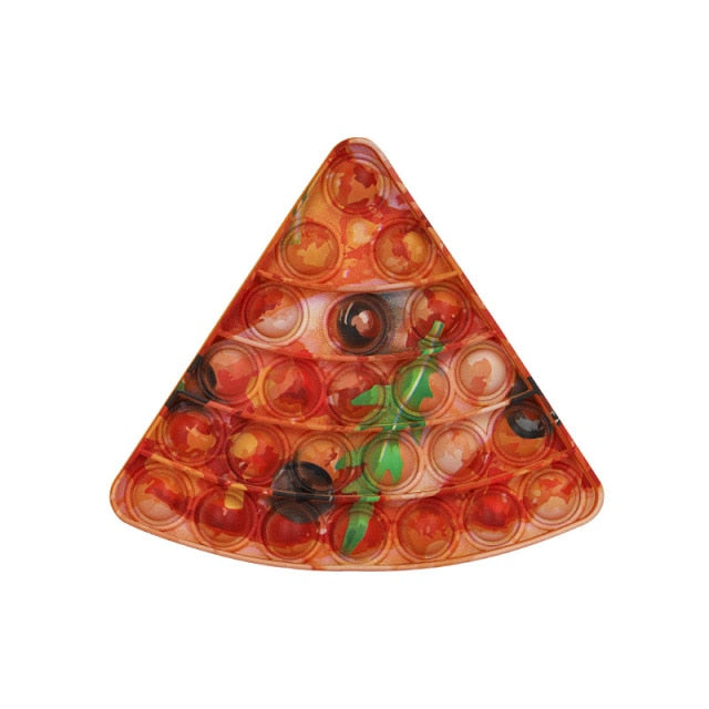 Emulation Food Pizza Pop It Push Bubble Fidget Toys Adult Stress Relief Squeeze Toy Antistress Popit Soft Squishy Kids Toy Gifts