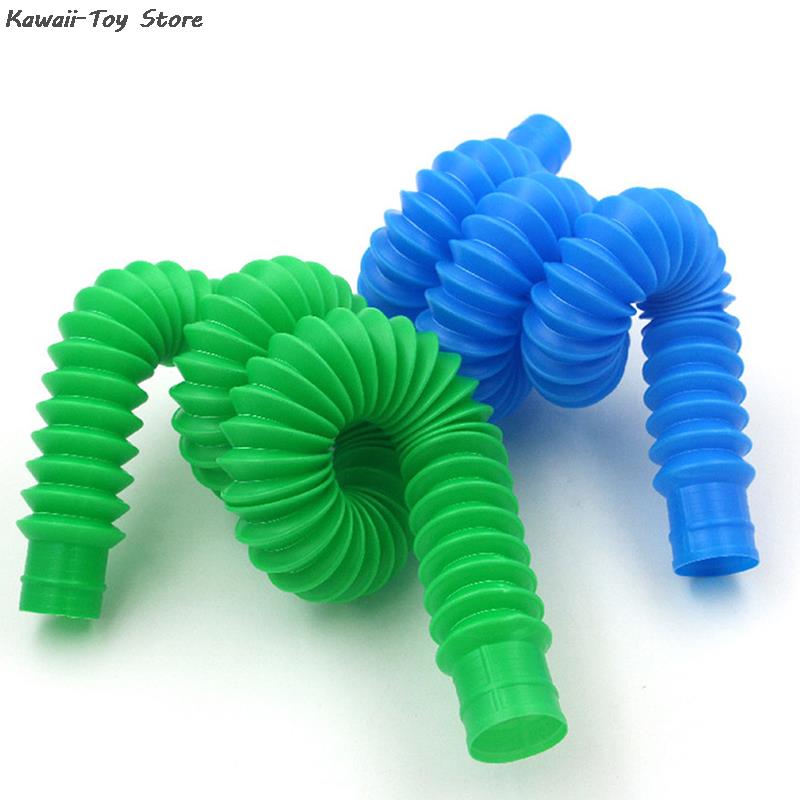 5Pcs Mini Pop Tubes Sensory Toy For Adult Fidget Stress Relieve Toys Kid Autism Anti Stress Plastic Bellows Children Squeeze Toy