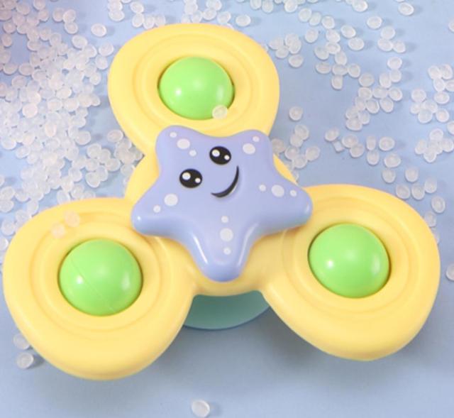 one set Cartoon Fidget Spinner Toys ABS Colorful Insect Gyro Relief Stress Spinning Baby Bath Toys For Kids