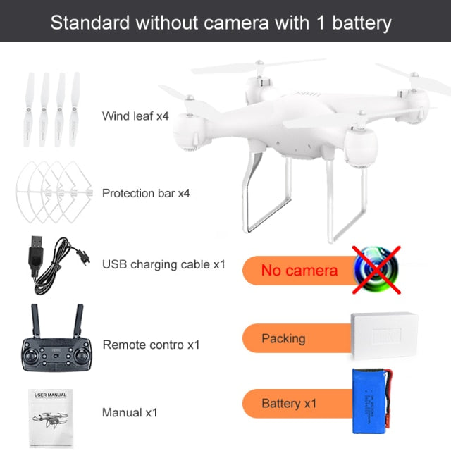 RC Drone FPV Quadcopter UAV with ESC Camera 4K HD Profesional Wide-Angle Aerial Photography Long Life Remote Control Helicopter