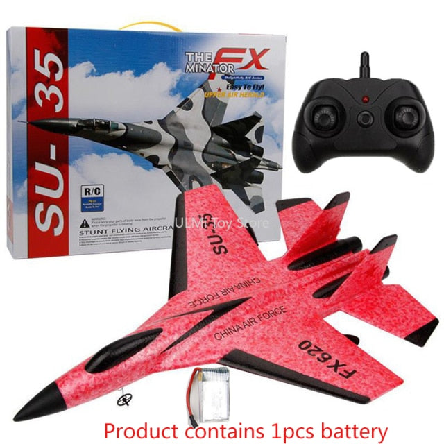 New SU-35 RC Remote Control Airplane 2.4G Remote Control Fighter Hobby Plane Glider Airplane EPP Foam Toys RC Plane Kids Gift