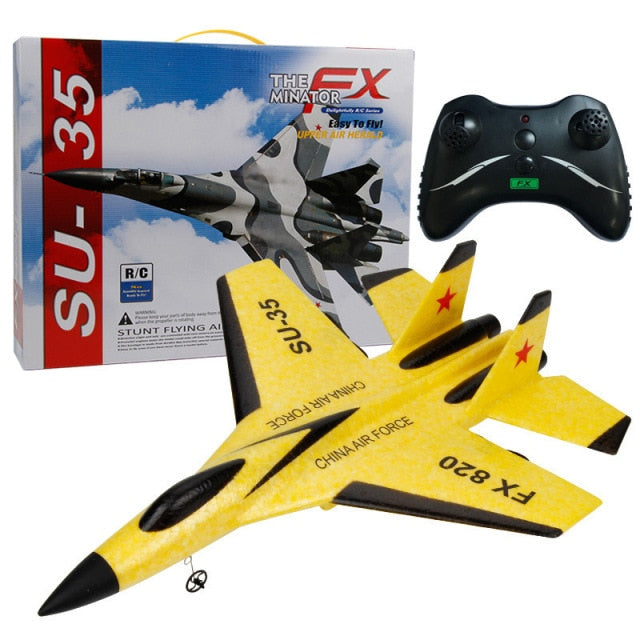 2.4G Glider RC Drone SU35 Fixed Wing Airplane Hand Throwing Foam Dron Electric Remote Control Outdoor RC Plane Toys for Boys F22