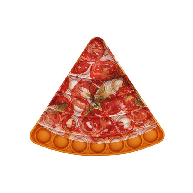 Emulation Food Pizza Pop It Push Bubble Fidget Toys Adult Stress Relief Squeeze Toy Antistress Popit Soft Squishy Kids Toy Gifts