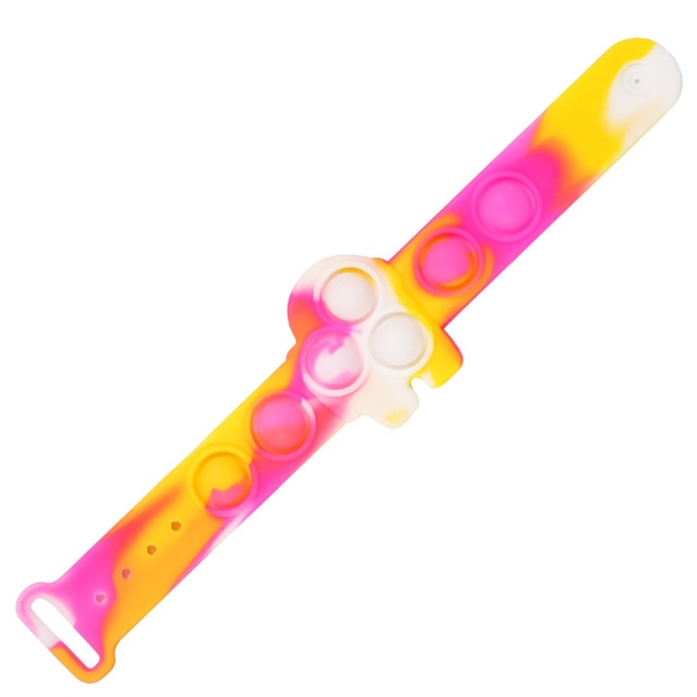 Pops Bubble Simple Dimple Toy Its Fidget Anti Stress Relief Silicone Bracelet Anxiety Sensory For Autism Children