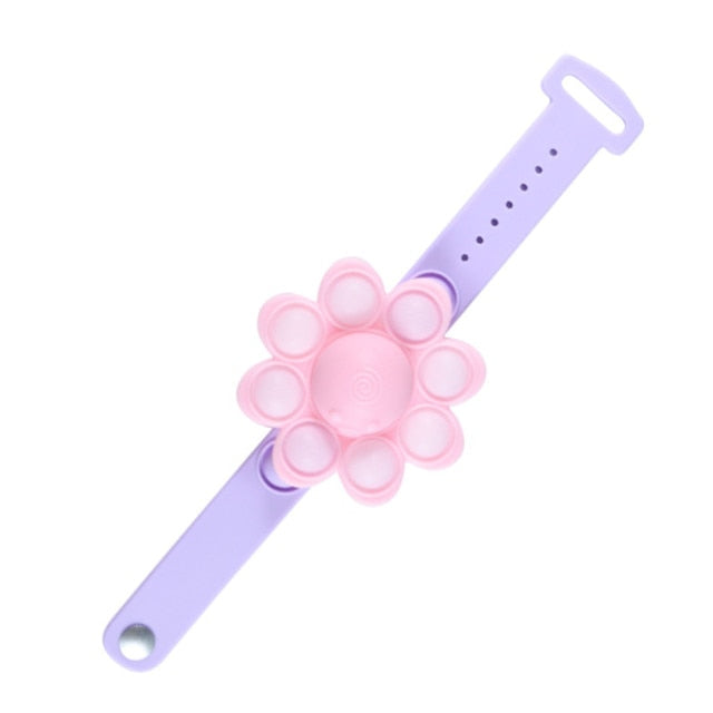 Pops Bubble Simple Dimple Toy Its Fidget Anti Stress Relief Silicone Bracelet Anxiety Sensory For Autism Children