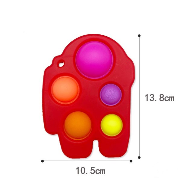 Eight Planets Simple Dimple Popset Fidget Sensory Toy keychain Stress Relief Antistress Board Autism Anxiety Fidget Toy For Kids