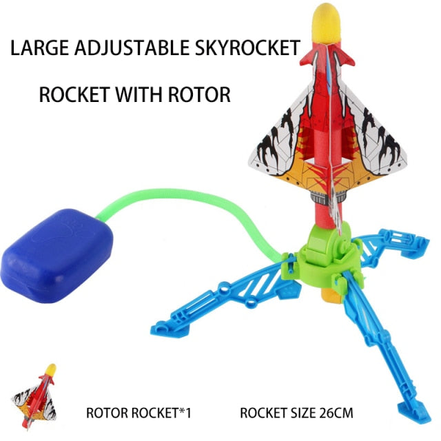 Kids Air Pressed Stomp Rocket Pedal Games Outdoor Sports Kids League Launchers Step Pump Skittles Children Foot Family Game Toy