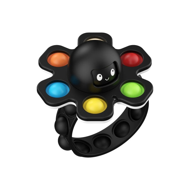 NEW Adjustable Fidget Spinner Toy Adults Anti Stress Reliever Sensory Kids Toys For Children Push Bubble Bracelet Wristband