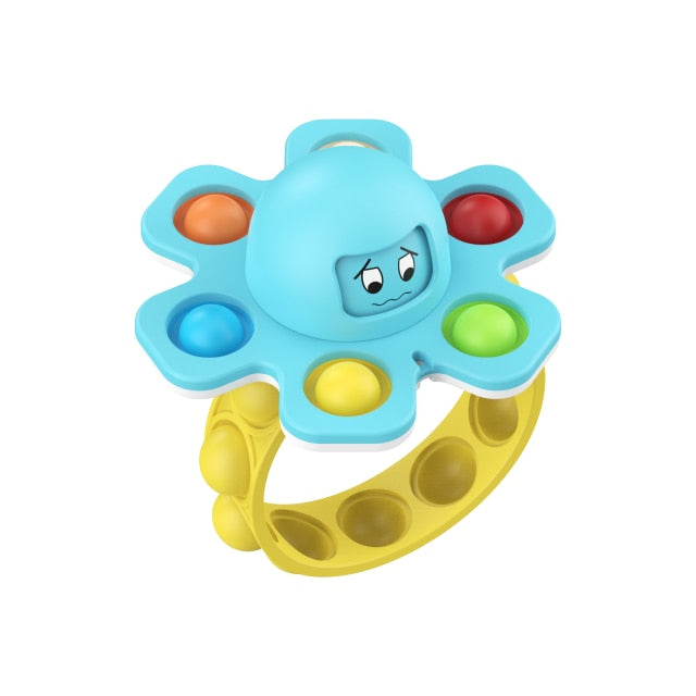 NEW Adjustable Fidget Spinner Toy Adults Anti Stress Reliever Sensory Kids Toys For Children Push Bubble Bracelet Wristband