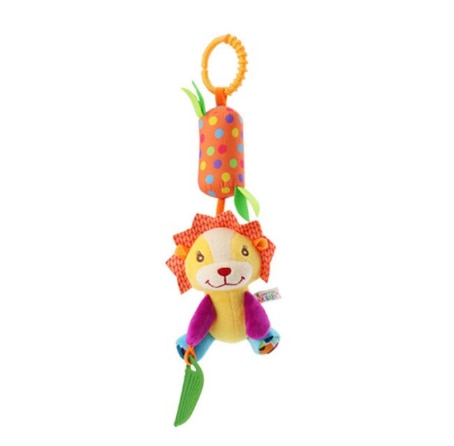 New Arrival  Soft Giraffe Animal Handbells Rattles Plush Infant Baby development Handle Toys Hot Selling WIth Teether Baby Toy