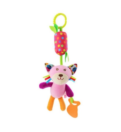 New Arrival  Soft Giraffe Animal Handbells Rattles Plush Infant Baby development Handle Toys Hot Selling WIth Teether Baby Toy