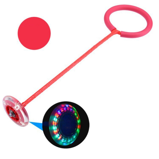 Flash Jumping Rope Ball Kids Outdoor Fun Sports Toy LED Children Jumping Force Reaction Training Swing Ball Child-parent Games