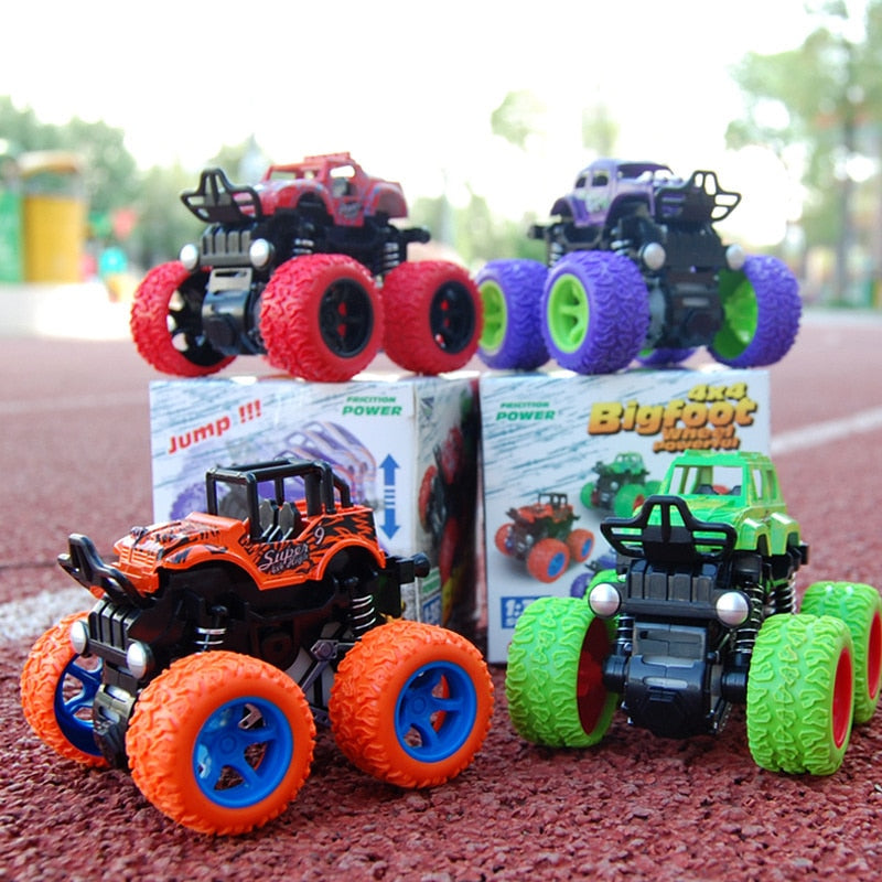 Big Wheel Monster Truck 360 Degree Flipping Car Inertia Friction Power SUV Diecast Outdoor Toys For Children