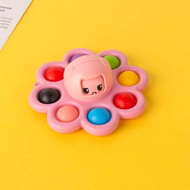 Antistress Push Bubbles Fidget Spinner Fidget Toys For Adults Children Kids Relieve Stress Pops Face Change Finger Spinner Toy